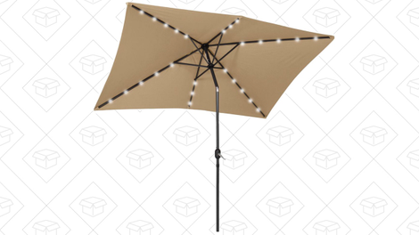 Solar LED Patio Umbrella | $49 | Best Choice Products | Promo code BESTCHOICE3299